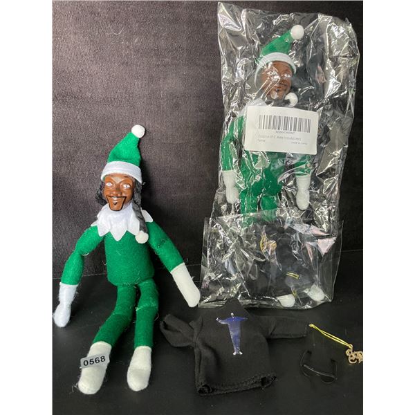 Lot of 2 "Snoop on the Stoop" Snoop Dogg Elves/Decor Props for Elf on The Shelf Xmas Tradition; New