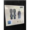 Image 8 : 3-in-1 Wireless Lavalier Microphone Kit for Iphone/Android/Audio Devices - Noise Canceling Lapel Mic