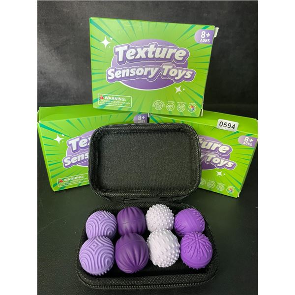 3 Boxes (6PCS Each) Magnetic Fidget Sensory Balls/Texture Sensory Toys with Storage Case - New