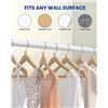 Image 4 : Stepless Adjustable (17" to 84") Closet Rod for Hanging Clothes; Extendable Length, White - New