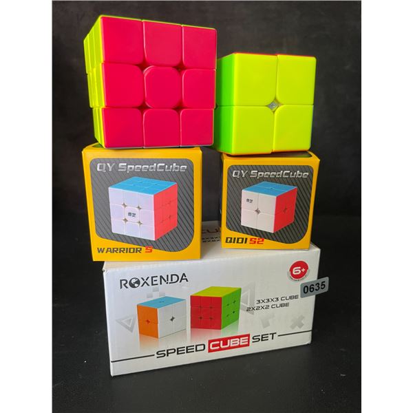 2-Pack Roxenda Speed Cube Set - Rubix Speed Puzzle Cubes (Includes 3x3 