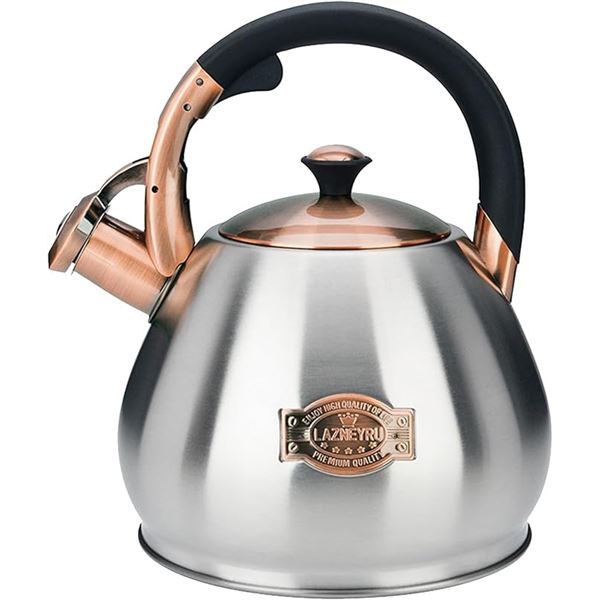 Lazneyru Whistling Tea Kettle (3 Quart) Stainless Steel Stovetop Tea Kettle (Silver) Brand New!