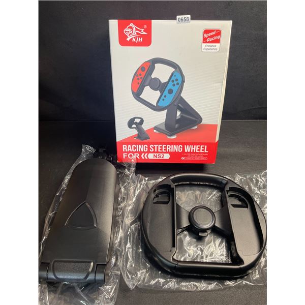 Nintendo Switch 2 Joy-Con Steering Wheel Table Attachment - Great for Mario Kart/Racing Games; NEW!