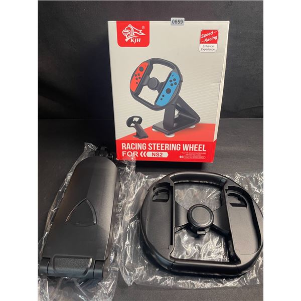 Nintendo Switch 2 Joy-Con Steering Wheel Table Attachment - Great for Mario Kart/Racing Games; NEW!