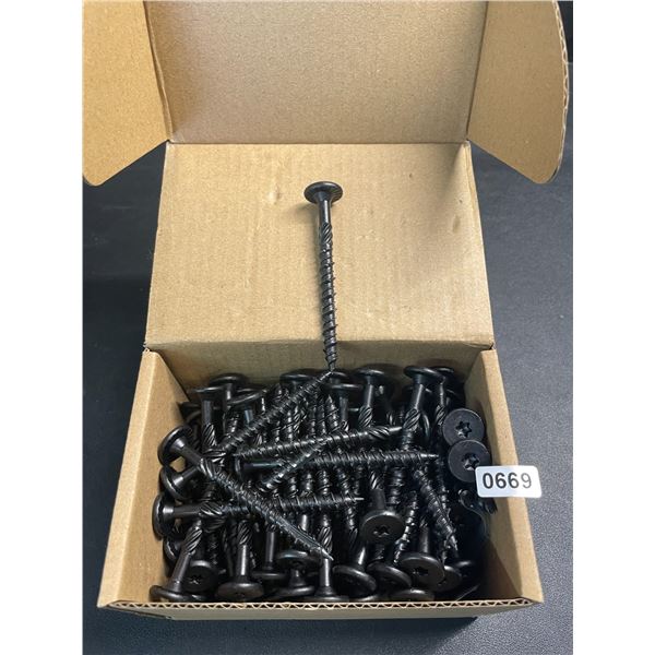 100PC Box of 2-7/8" #14 Heavy-Duty Wood Screws - Star Drive with Included Star Bit - New!