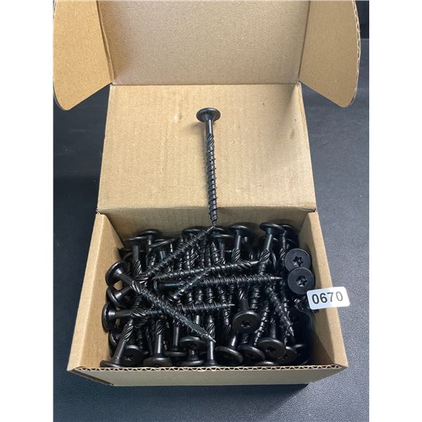 100PC Box of 2-7/8" #14 Heavy-Duty Wood Screws - Star Drive with Included Star Bit - New!