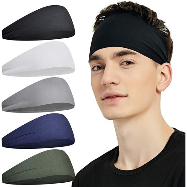 25PCS Sports Headbands for Men; Moisture-Wicking; Great for Sports/Fitness - Multicolor - New!