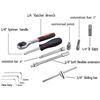 Image 7 : 46PC Ratcheting Socket Wrench Tool Set - 1/4-Inch Drive, 46pcs - New Sealed!