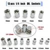 Image 8 : 46PC Ratcheting Socket Wrench Tool Set - 1/4-Inch Drive, 46pcs - New Sealed!