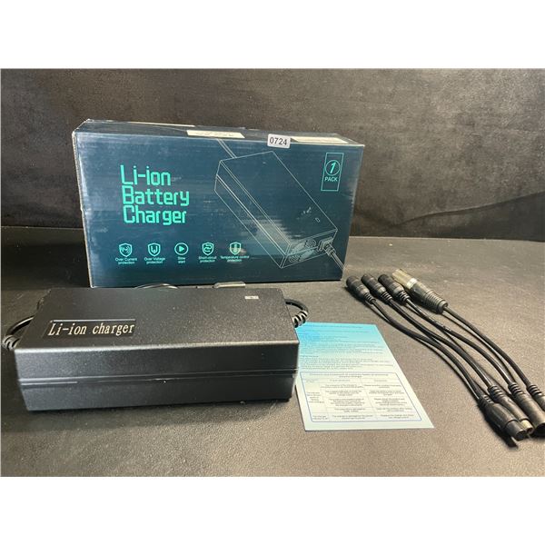 42V 2A Li-Ion Battery Charger with Assorted Plugs/Connectors - For E-Bikes/Scooters/etc. New!
