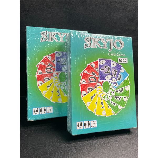 Lot of 2 SKYJO Card Games for Adults/Family Game Night; 150 Playing Cards - 2 to 8 Players - New!