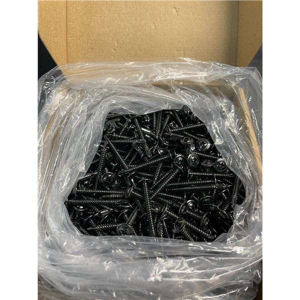 500PCS #8 1-1/2" Sheet Metal Screws, Self-Tapping Screws (Black) Stainless Steel Phillips Round Head