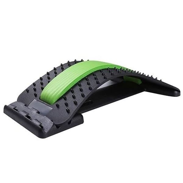 Multi-Level Back Stretching Device/Back Cracking Device for Spinal Pain Relief (Green) - New