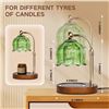 Image 6 : Electric Candle Warmer Lamp; Glass Shade & Walnut Wood Base, 2x Bulbs Included, Adjustable Height