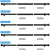 Image 3 : Adjustable Curtain Rod For Windows (16"-144") 1-Inch Diameter (Black) - New