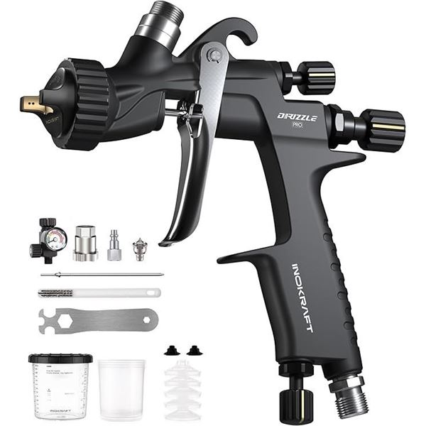 InoKraft Drizzle Pro LVLP Spray Gun - Ultra-Light Professional 340g Paint Spray Gun - NEW SEALED!