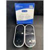 Image 1 : 2-Pack Carbon Monoxide & Gas Leak Detectors; Plug-In Design; Temp & Humidity Monitor  - New