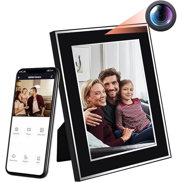 Spy Camera Photo Frame/1080P HD WiFi Nanny Cam Hidden Camera (No Audio/Video Only) - New