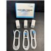 Image 1 : 3-Pack iPhone Fast Chargers - 3x Cords & 3x Wall Blocks Included (Lightning to USB-C) - New