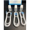 Image 2 : 3-Pack iPhone Fast Chargers - 3x Cords & 3x Wall Blocks Included (Lightning to USB-C) - New
