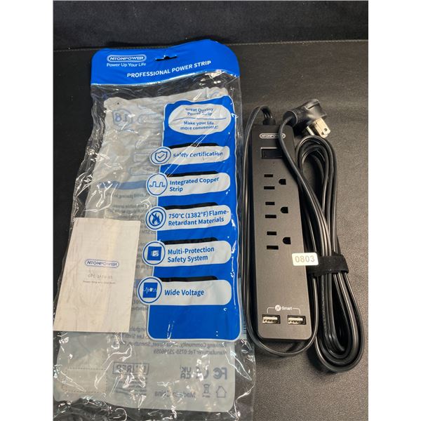 Ntonpower Power Strip/Surge Protector with Multiple Outlets/USB Ports - New