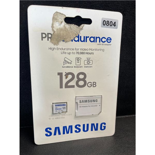 Samsung Pro Endurance 128GB MicroSD Memory Card with SD Adapter - Brand New!