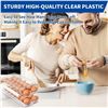 Image 6 : 2-Layer Egg Holder for Fridge; Automatic Rolling Egg Organizer/Tray - Stackable/Clear Design - New