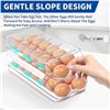 Image 7 : 2-Layer Egg Holder for Fridge; Automatic Rolling Egg Organizer/Tray - Stackable/Clear Design - New