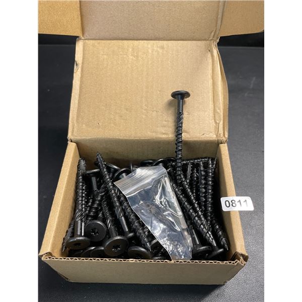 100PC Box of 2-7/8" #14 Heavy-Duty Wood Screws - Star Drive with Included Star Bit - New!