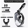 Image 2 : Full Face Snorkel Mask - Diving Set; Anti-Fog & Anti-Leak Design with Camera Mount - New!