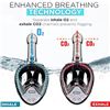 Image 7 : Full Face Snorkel Mask - Diving Set; Anti-Fog & Anti-Leak Design with Camera Mount - New!
