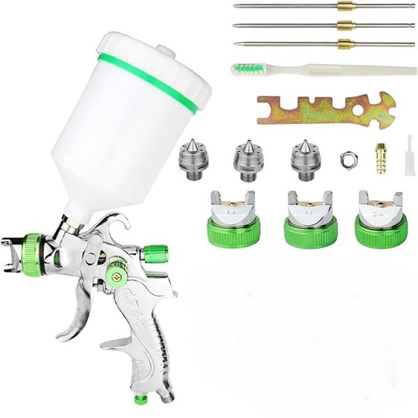 HVLP Paint Spray Gun Tool - Gravity Feed Paint Sprayer Tool for Painting/Spraying/Coating - New