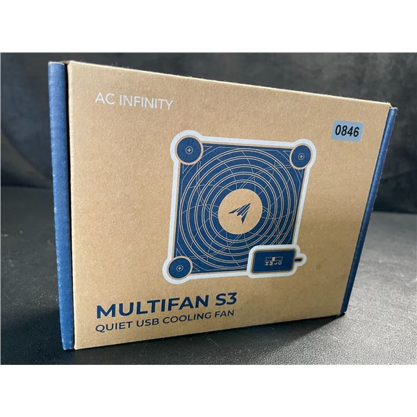 AC Infinity Multifan S3 Quiet USB Cooling Fan - New