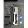 Image 6 : Microtech Scarab Tactical OTF/Automatic Pop-Out Hunting Knife (Silver/Carbon Design) BRAND NEW!