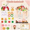 Image 2 : Large Wooden Farm Activity Table/Montessori Learning Toy Table w/ Maze, Shape Sorter, & Animal Train