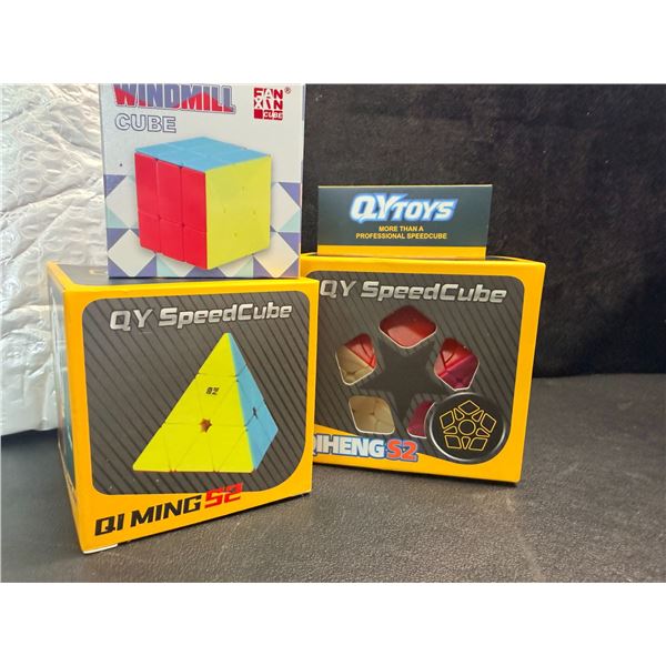 3-Pack Speed Cube Set - Rubix Speed Cube Puzzles; Assorted Designs - New