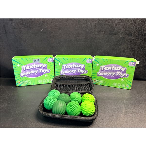 3 Boxes (6PCS Each) Magnetic Fidget Sensory Balls/Texture Sensory Toys with Storage Case - New