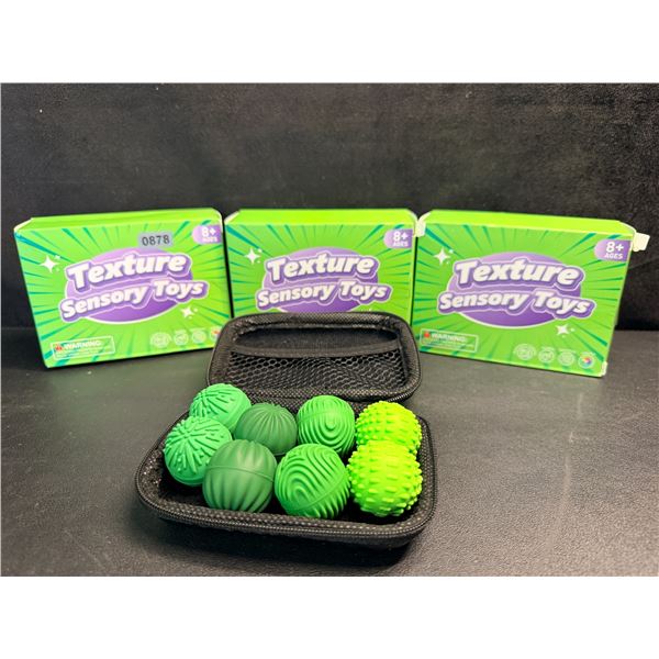 3 Boxes (6PCS Each) Magnetic Fidget Sensory Balls/Texture Sensory Toys with Storage Case - New