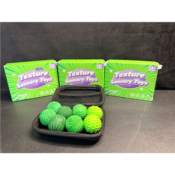 3 Boxes (6PCS Each) Magnetic Fidget Sensory Balls/Texture Sensory Toys with Storage Case - New