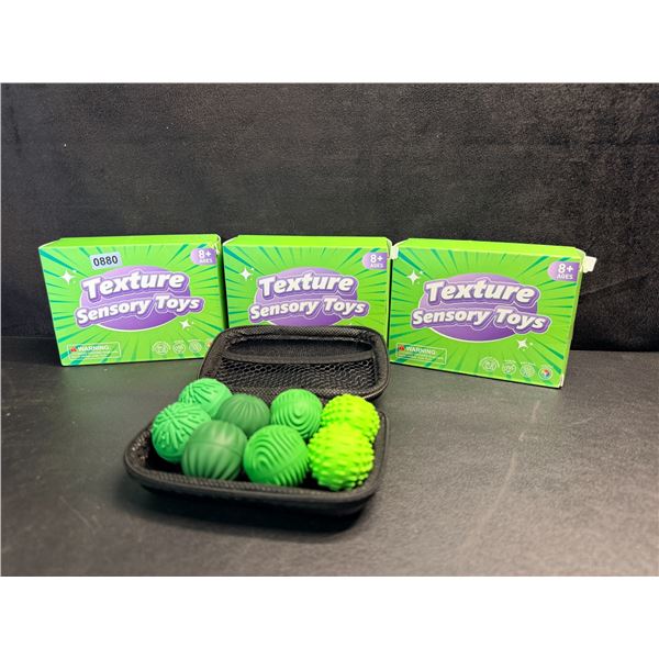 3 Boxes (6PCS Each) Magnetic Fidget Sensory Balls/Texture Sensory Toys with Storage Case - New