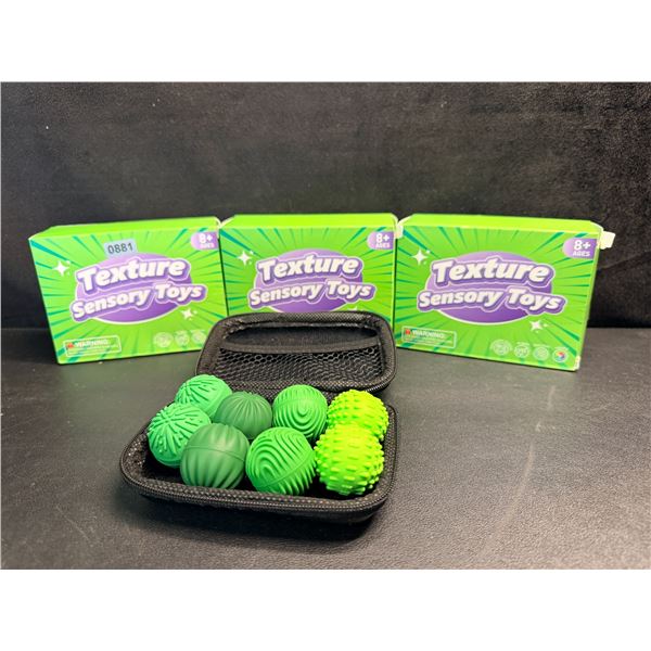3 Boxes (6PCS Each) Magnetic Fidget Sensory Balls/Texture Sensory Toys with Storage Case - New