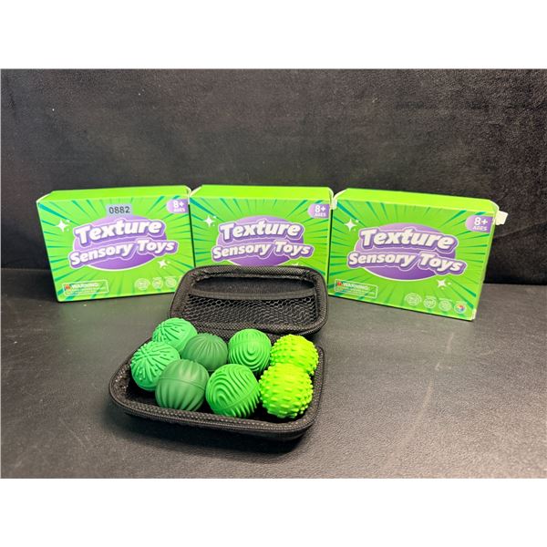 3 Boxes (6PCS Each) Magnetic Fidget Sensory Balls/Texture Sensory Toys with Storage Case - New
