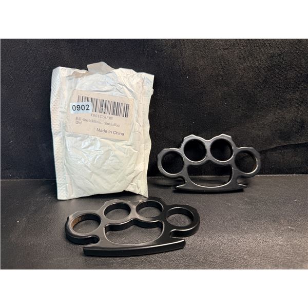 2-Pack Solid Aluminum Self-Defence Rings - New
