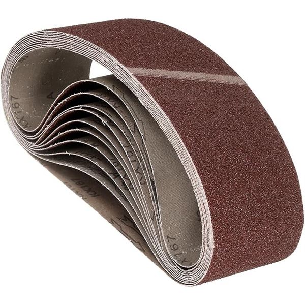 10-Pack Large Sanding Belts (36" x 4" Size) Assorted Grit, Abrasive Sandpaper for Belt Sanders - New