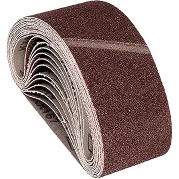 12-Pack Large Sanding Belts (24" x 4" Size) 150 Grit, Abrasive Sandpaper for Belt Sanders - New