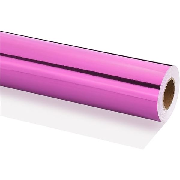 65.6FT x 14" Large Roll of Metallic Purple Wrapping Paper/Premium Gift Wrap - New
