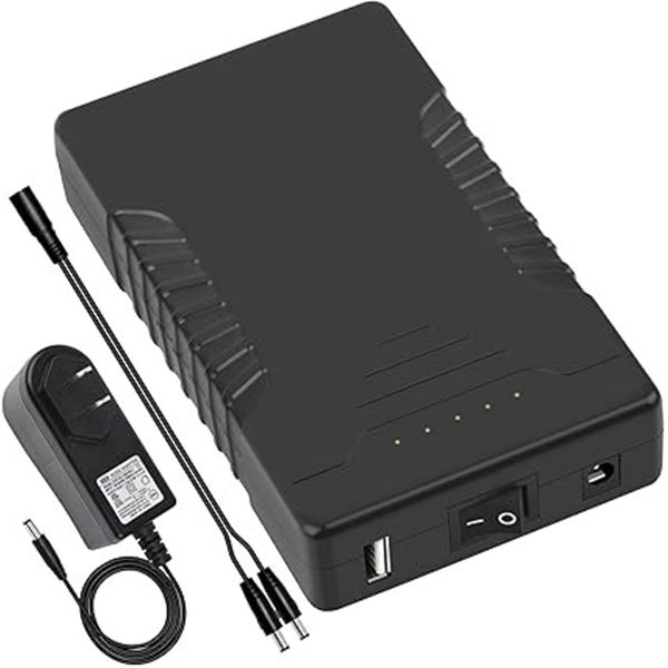 Rechargeable 12V 6000mAh/5V Battery Pack for LED Strip Lights; Portable Li-Ion Power Bank - New