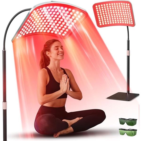 Sunkenet Red Light Therapy Lamp for Body & Face with Stable Stand; Large Panel/280 LED's - NEW