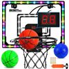 Image 1 : Colorful Kids XL Light-Up/LED Scoreboard Basketball Hoop Play Set w/ Spring Loaded Rim - Brand New