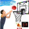 Image 3 : Colorful Kids XL Light-Up/LED Scoreboard Basketball Hoop Play Set w/ Spring Loaded Rim - Brand New
